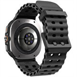 Samsung Galaxy Watch 7 Ultra İle Uyumlu AirFlow Metal Tokalı Yumuşak Soft Silikon Kordon 