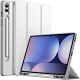 Samsung Galaxy Tab S10 Plus X820 12.4 İnç Kılıf Premium Silikon Kalem Bölmeli Smart Case