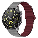 Sneezy Huawei Watch GT5 46mm İle Uyumlu 22mm Harmony Duo Magnetik Silikon Kordon