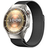 Huawei Watch GT6 Pro 46mm Uyumlu Manyetik Milanese Loop Metal Kordon 