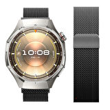 Huawei Watch GT6 Pro 46mm Uyumlu Manyetik Milanese Loop Metal Kordon 