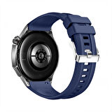 Huawei Watch GT6 Pro 46mm İle Tam Uyumlu Kordon Metal Tokalı Yumuşak Silikon Kordon Kayış