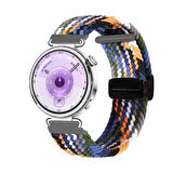 Sneezy Huawei Watch GT6 41mm İle Uyumlu FiberLink Manyetik Tokalı Kumaş Örgü Kordon