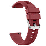 Sneezy Huawei Watch GT3 46mm GT2 46mm İle Uyumlu Spor Silikon Metal Tokalı Soft Saat Kordonu