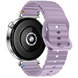 Huawei Watch GT4 41mm İle Uyumlu Dalga Desenli Tokalı Yumusaş Soft Silikon Kordon