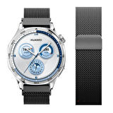 Huawei Watch GT5 46mm Uyumlu Manyetik Milanese Loop Metal Kordon 