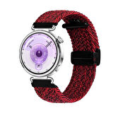 Sneezy Huawei Watch GT6 41mm İle Uyumlu FiberLink Manyetik Tokalı Kumaş Örgü Kordon