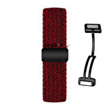 Sneezy Huawei Watch GT6 41mm İle Uyumlu FiberLink Manyetik Tokalı Kumaş Örgü Kordon