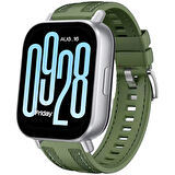 Redmi Watch 5 Active Redmi 5 Lite ile Uyumlu Metal Tokalı Dikiş Detaylı Şık Dokuma Silikon Kordon