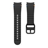 Samsung Galaxy Watch 7 40mm-44mm İle Uyumlu Metal Tokalı Dalgalı Spor Silikon Kordon