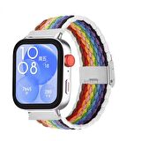 Huawei Watch Fit 3 İle Uyumlu Metal Klips Solo Fiberlink Örgü Kordon