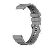 Sneezy Huawei Watch GT4 41mm İle Uyumlu SoftFlex Metal Tokalı Spor Silikon Akıllı Saat Kordonu