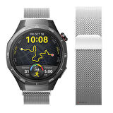 Huawei Watch GT5 Pro 46mm Uyumlu Manyetik Milanese Loop Metal Kordon 