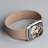 Apple Watch 2-3-4-5-6-7-8-10 & SE Uyumlu Manyetik Desenli Spor Silikon Kordon (38/40/41 & 42 mm)