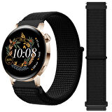 Huawei Watch GT3 42mm GT2 42mm İle Uyumlu Ayarlanabilir Cırt Cırtlı Yumuşak Spor Kumaş Örgü Kordon