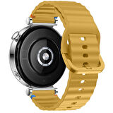 Huawei Watch GT5 41mm İle Uyumlu Dalga Desenli Tokalı Yumusaş Soft Silikon Kordon