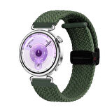 Sneezy Huawei Watch GT6 41mm İle Uyumlu FiberLink Manyetik Tokalı Kumaş Örgü Kordon
