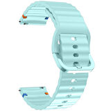 Huawei Watch GT6 41mm İle Uyumlu Dalga Desenli Tokalı Yumusaş Soft Silikon Kordon