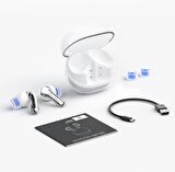 SoundPEATS Clear Beyaz Bluetooth Kulaklık, Kablosuz Kulak içi Kulaklık, Bluetooth 5.3, 40 Saat Oynatma