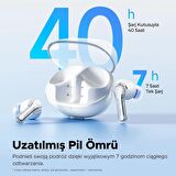 SoundPEATS Clear Beyaz Bluetooth Kulaklık, Kablosuz Kulak içi Kulaklık, Bluetooth 5.3, 40 Saat Oynatma