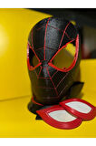 Siyah-Kırmızı Örümcek Adam Spiderman Spider-man Maske Mıknatıslı Plastik Maske Spider man