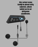 Bluetooth 5.0 EDR Kask Kulaklık Yüksek Ses Kalitesi ve Gürültü Önleme