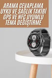Akıllı Saat Çelik Kordon Çağrı Cevaplama Amoled Ekran Titreşimli Uyku ve Sağ
