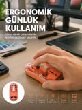 Şeffaf Kablosuz Mouse Bluetooth Bağlantılı Sessiz Tıklama Yeni Nesil