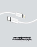 Aşırı Şarj ve Pil Koruması ile Akıllı Çipli Lightning Kablo 1.2m