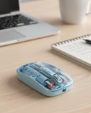Mavi Kablosuz Mouse Bluetooth ve USB Çift Mod Bağlantılı