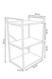 Steel Design 3 Katlı Metal Ahşap Mutfak Rafı ,Çok Amaçlı Mutfak Organizer Raf Ünitesi ,Kahve Köşesi Mutfak Dolabı