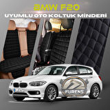 Bmw F20 Siyah Renk Tay Tüyü Cepli & Terletmez Sırtlı Oto Koltuk Minder Seti - Koltuk Koruma Kılıfı (ÖN & ARKA TAM SET)