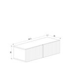 Ahşap Görünümlü Beyaz Kapaklı Çok Amaçlı Duvara Monte Makyaj Masası Dresuar Tv Ünitesi