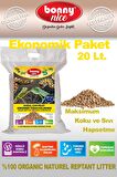 Bonny Nice Doğal Çam Pellet Sürüngen Taban Malzemesi 10 Kg 20 Lt (3 Adet)