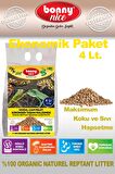 Bonny Nice Doğal Çam Pellet Sürüngen Taban Malzemesi 2 Kg 4 Lt (4 Adet)