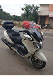 Suzuki Burgman 400 Ön cam 1999 2006 Model Yılı 64cm Şeffaf Renk 4mm Uzun Geniş Cam