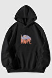 Nope Tembel Hayvan Baskılı Unisex Kanguru Cepli Kapüşonlu Sweatshirt Hoodie | M