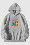 Hide From Reality Baskılı Unisex Kanguru Cepli Kapüşonlu Sweatshirt Hoodie | M