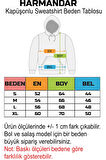 Renkli Kurukafa Baskılı Unisex Gri Kanguru Cepli Kapüşonlu Sweatshirt Hoodie | L