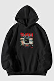 Sushi Squad Baskılı Unisex Kanguru Cepli Kapüşonlu Sweatshirt Hoodie | M