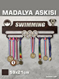 Yüzme Sporcu Madalya Askısı M / Swimming Sporcu Ödül Duvar Askılı Madalyalık / Madalya Tutucu