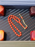AMBER RENKLİ SIKMA KEHRİBAR TESBİH