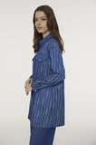 T-1663 LUMİRA TUNİK 42-48 Mavi Tunik