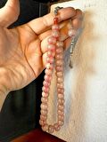 SIKMA ÇUBUK KEHRİBAR TESBİH KÜRE KESİM AÇIK PEMBE T-172