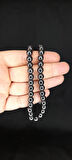HEMATİT TAŞI TESBİH 8 MM KÜRE KESİM KOYU GRİ RENKLİ T-330