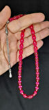 ATEŞ KEHRİBAR TESBİH PEMBE RENKKAPSÜL KESİM T-378