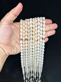 10 ADET BUKALEMUN TESBİH BEYAZ / PEMBE BEYZİ KESİM TESBİH T-502-10