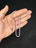TOZ KEHRİBAR TESBİH KÜÇÜK BOY AÇIK MOR RENK KESME KESİM 4MMX8MM T-598