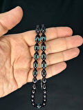 BORDO MAVİ SÜRMELİ UÇAK CAMI TESBİH BEYZİ KESİM 12MMX7MM T-764