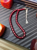 Çubuk Kehribar Tesbih – Derin Bordo 